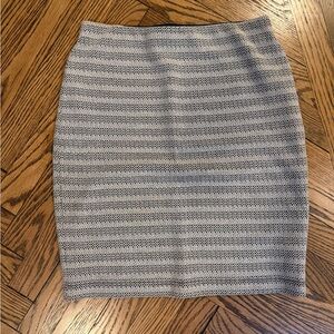Loft Gray Striped Women's Skirt